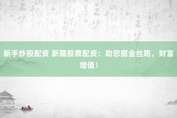 新手炒股配资 新疆股票配资：助您掘金丝路，财富增值！