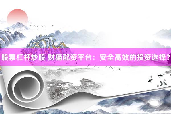 股票杠杆炒股 财猫配资平台：安全高效的投资选择？