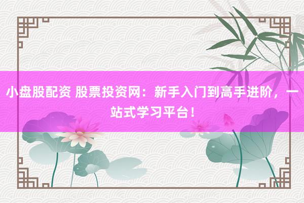 小盘股配资 股票投资网：新手入门到高手进阶，一站式学习平台！