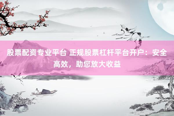 股票配资专业平台 正规股票杠杆平台开户:安全高效,助您放大收益