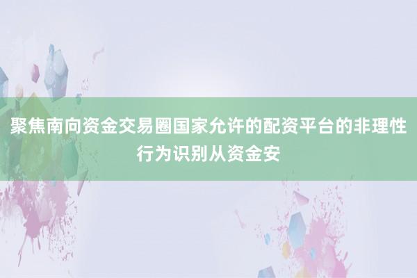 聚焦南向资金交易圈国家允许的配资平台的非理性行为识别从资金安