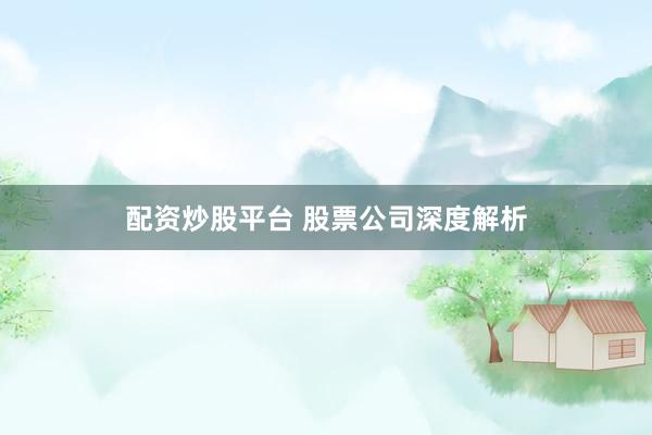 配资炒股平台 股票公司深度解析